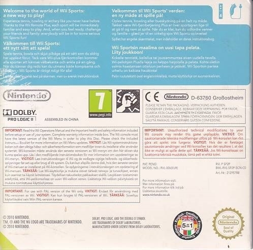 Wii Sports + Wii Sports Resort - Sleeve - Nintendo Wii (B Grade) (Genbrug)